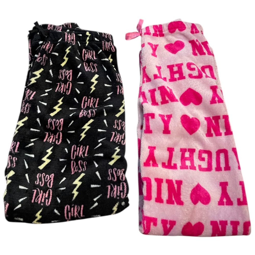 2 Pack Girl Boss and Naughty Pajama Pants Set